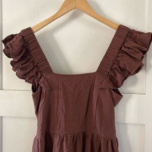 Chocolate brown cottage dress